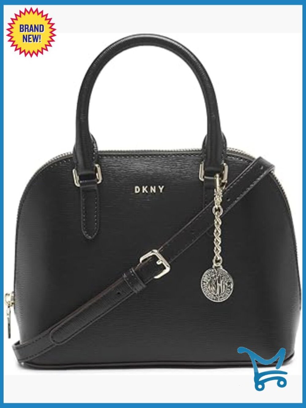 Faux Leather Satchel with Adjustable Strap, Top Zip Closure, Work Bag